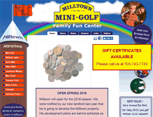 Tablet Screenshot of milltownminigolf.com